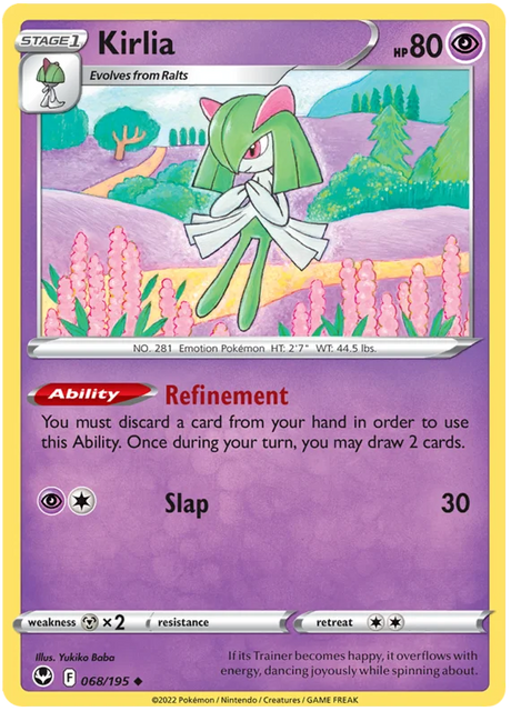 Kirlia Silver Tempest Pokemon Single 068/195