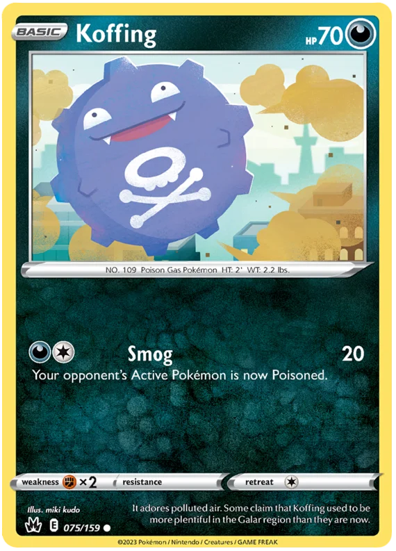 Koffing Crown Zenith Pokemon Card Single