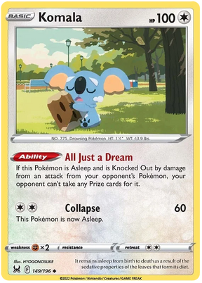 Komala Lost Origin Pokemon Single Card 149/196