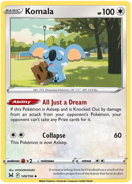 Komala Lost Origin Pokemon Single Card 149/196