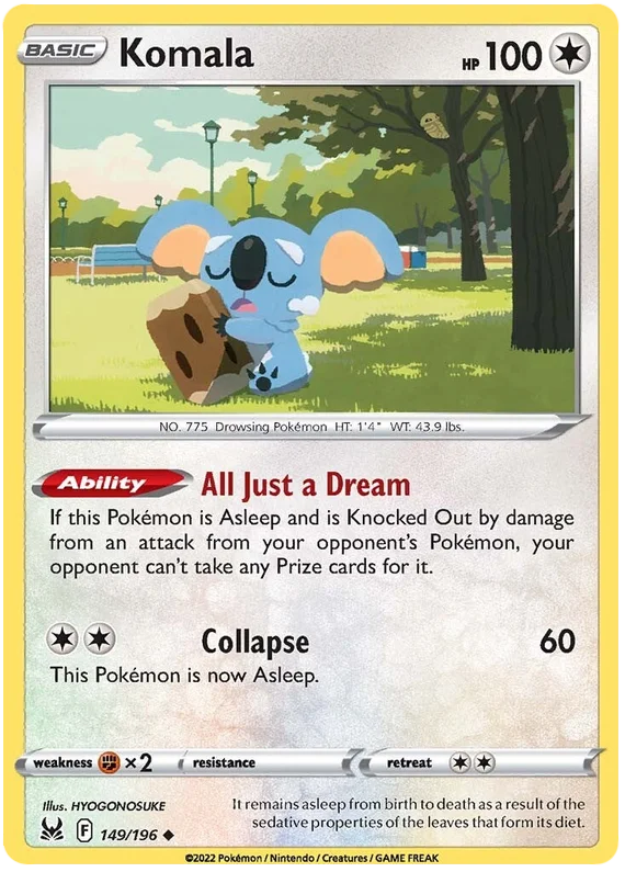 Komala Lost Origin Pokemon Single Card 149/196