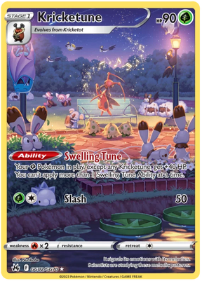 Kricketune Crown Zenith Galarian Gallery Pokemon Card Single