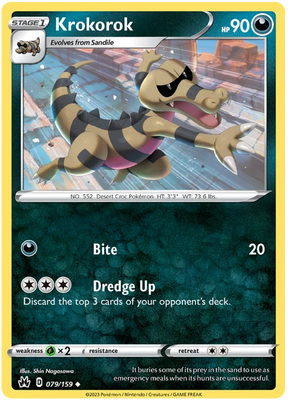 Krokorok Crown Zenith Pokemon Card Single