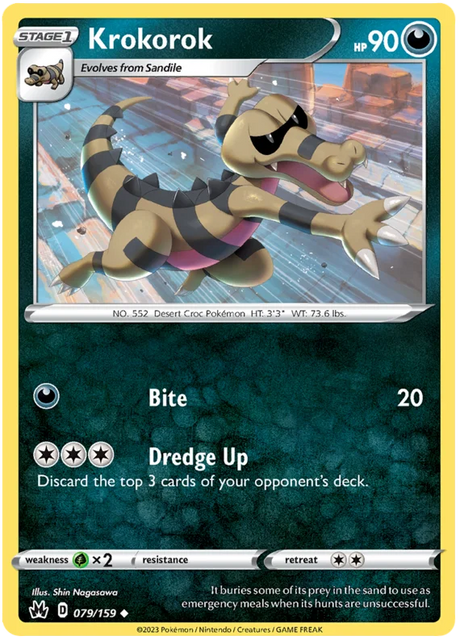 Krokorok Crown Zenith Pokemon Card Single