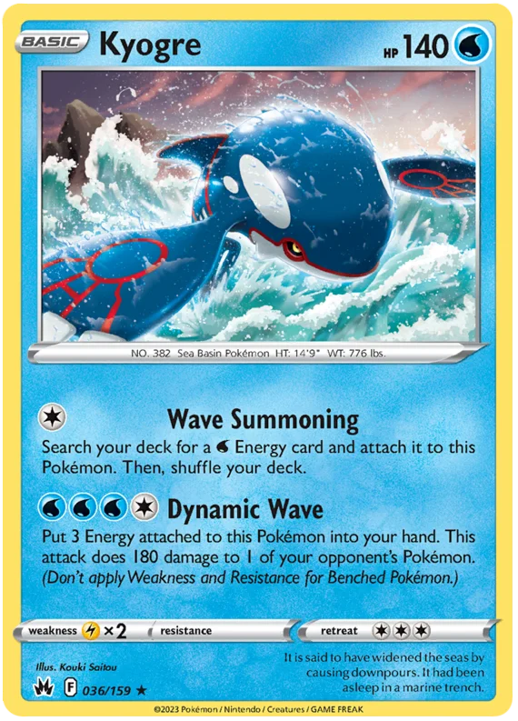Kyorgre Crown Zenith Pokemon Card Single