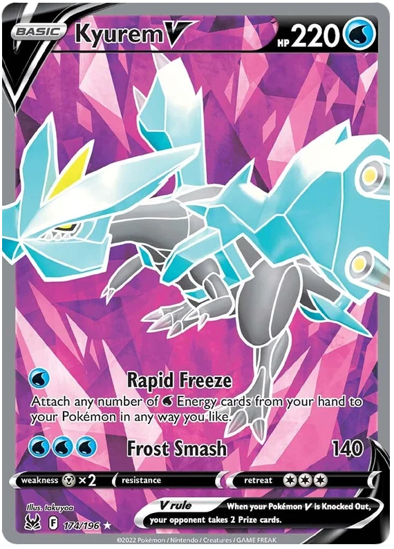 Kyurem V (Full Art) Lost Origin Pokemon Single Card 174/196