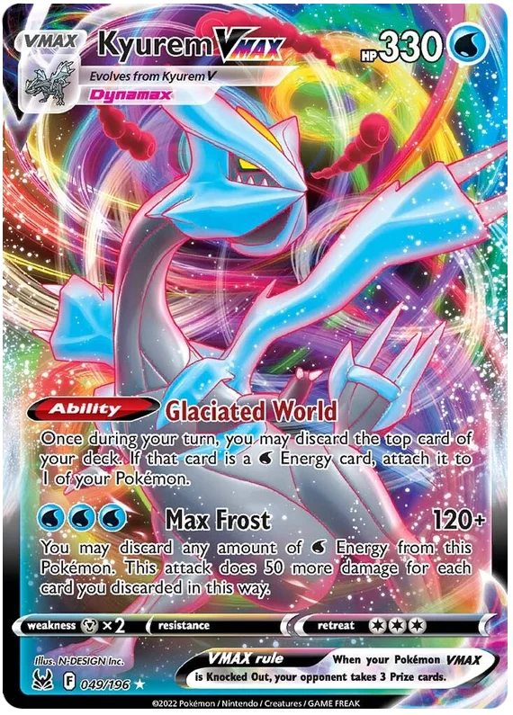 Kyurem VMAX Lost Origin Pokemon Single Card 049/196