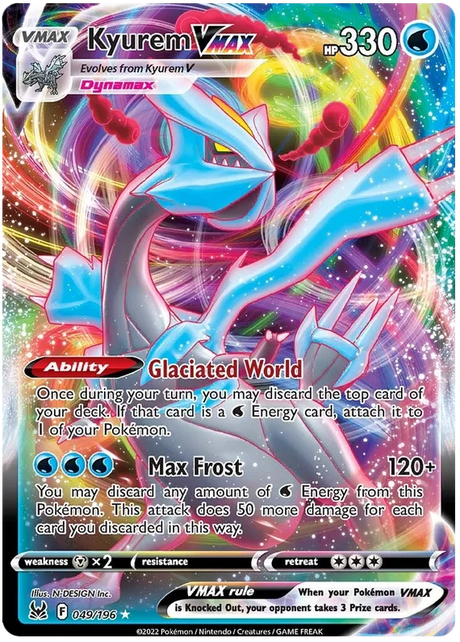 Kyurem VMAX Lost Origin Pokemon Single Card 049/196