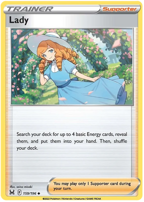 Lady Lost Origin Pokemon Single Card 159/196