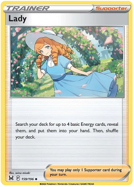 Lady Lost Origin Pokemon Single Card 159/196