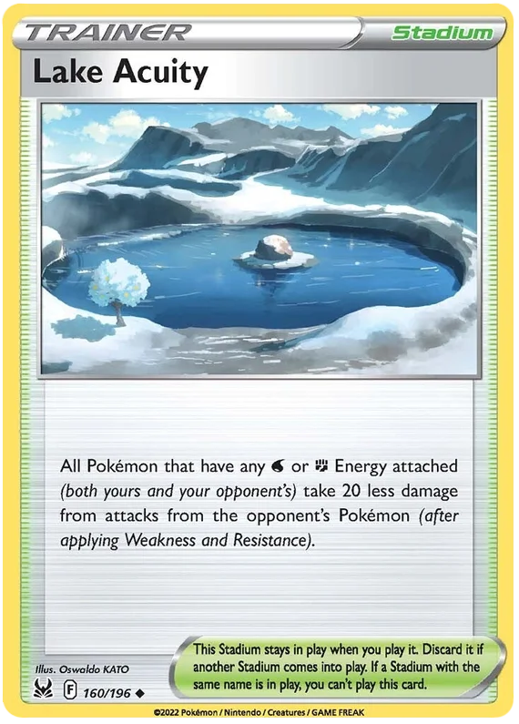 Lake Acuity Lost Origin Pokemon Single Card 160/196