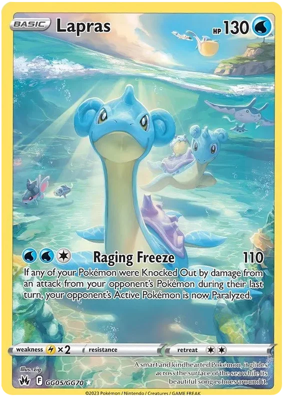 Lapras Crown Zenith Galarian Gallery Pokemon Card Single