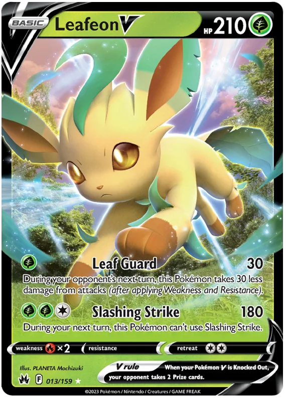 Leafeon V Crown Zenith Pokemon Card Single