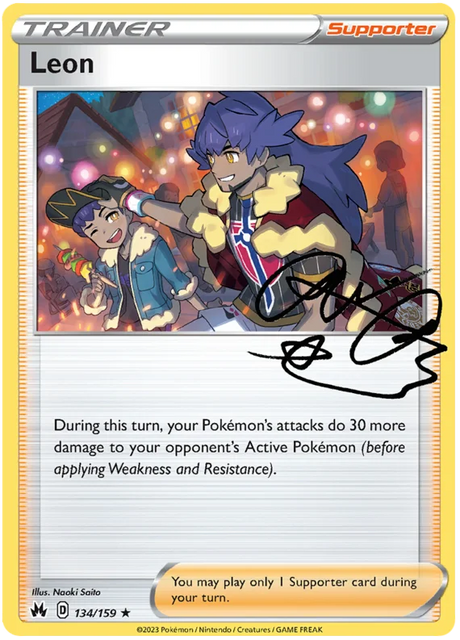 Leon Crown Zenith Pokemon Card Single