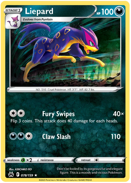 Liepard Crown Zenith Pokemon Card Single