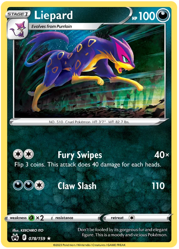Liepard Crown Zenith Pokemon Card Single