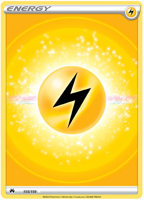 Lightning Energy Textured Full Art Crown Zenith Pokemon Card Single