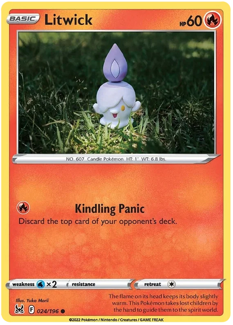 Litwick Lost Origin Pokemon Single Card 024/196