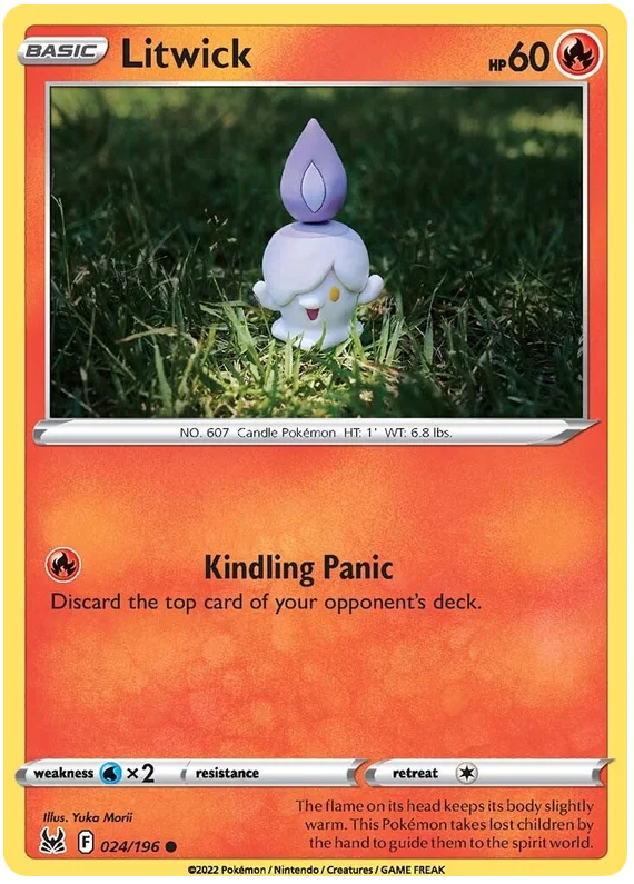 Litwick Lost Origin Pokemon Single Card 024/196