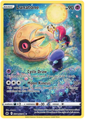 Lunatone Crown Zenith Galarian Gallery Pokemon Card Single