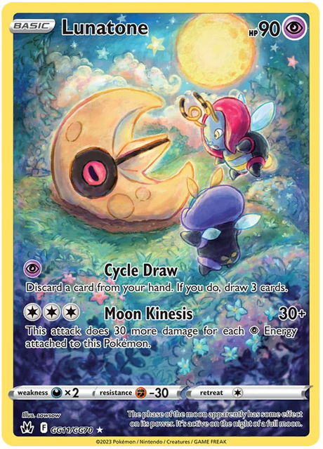 Lunatone Crown Zenith Galarian Gallery Pokemon Card Single