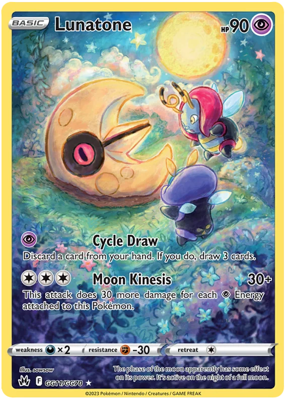 Lunatone Crown Zenith Galarian Gallery Pokemon Card Single
