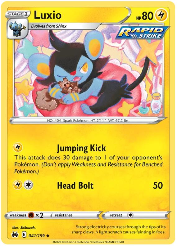Luxio 041 Crown Zenith Pokemon Card Single