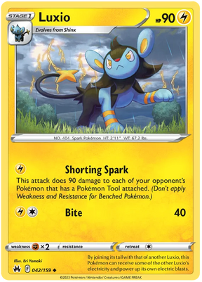 Luxio 042 Crown Zenith Pokemon Card Single