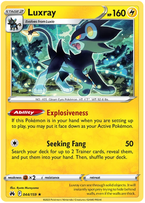 Luxray 044 Crown Zenith Pokemon Card Single
