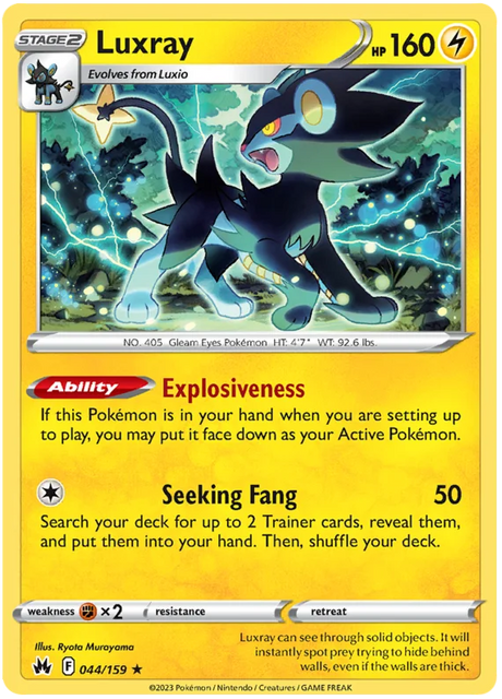 Luxray 044 Crown Zenith Pokemon Card Single