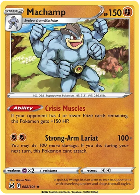 Machamp Lost Origin Pokemon Single Card 088/196