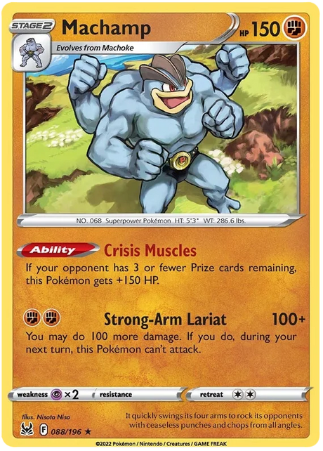 Machamp Lost Origin Pokemon Single Card 088/196