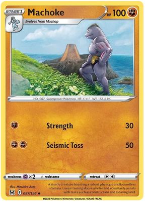 Machoke Lost Origin Pokemon Single Card 087/196