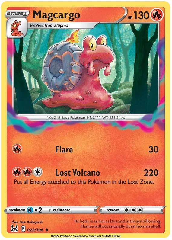 Magcargo Lost Origin Pokemon Single Card 022/196