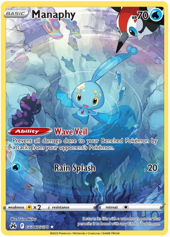 Manaphy Crown Zenith Galarian Gallery Pokemon Card Single