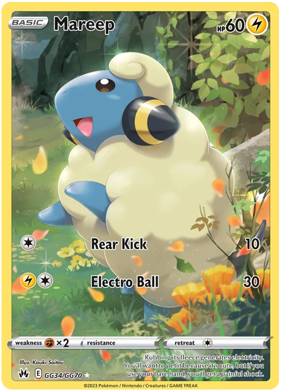 Mareep Crown Zenith Galarian Gallery Pokemon Card Single