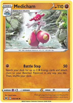 Medicham Lost Origin Pokemon Single Card 100/196
