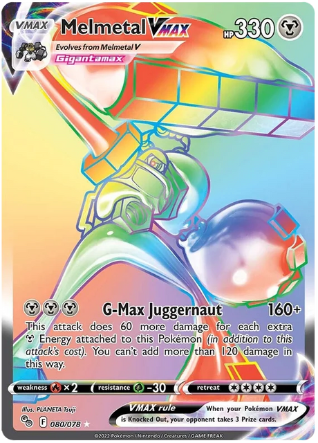 Melmetal VMAX (Secret) Pokemon GO Card Singles 080/078