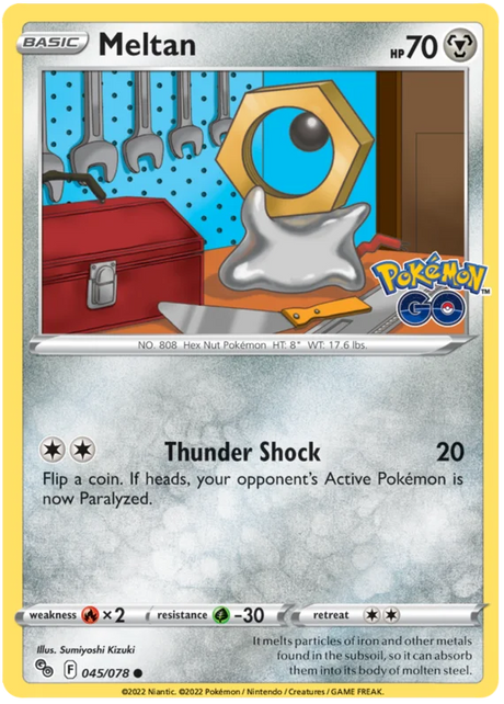 Meltan Pokemon GO Card Singles 045/078
