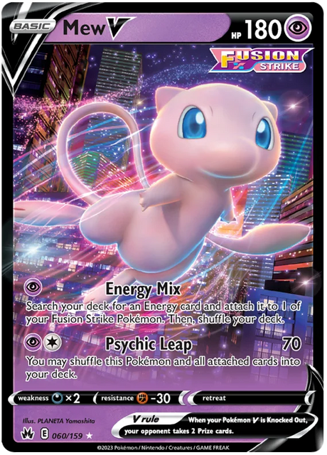 Mew V Crown Zenith Pokemon Card Single