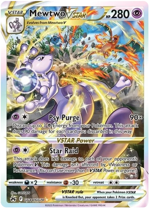 Mewtwo VSTAR Crown Zenith Galarian Gallery Pokemon Card Single