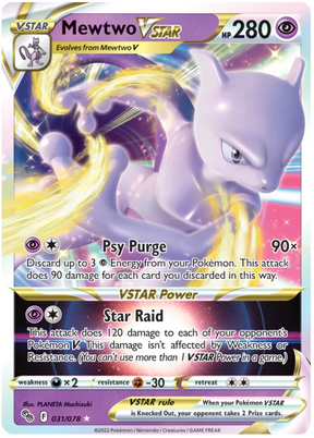 Mewtwo VSTAR Pokemon GO Card Singles 031/078