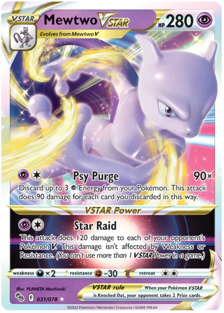 Mewtwo VSTAR Pokemon GO Card Singles 031/078