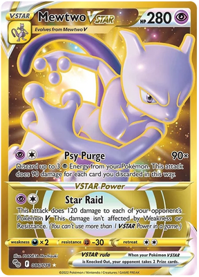 Mewtwo VSTAR (Secret) Pokemon GO Card Singles 086/078