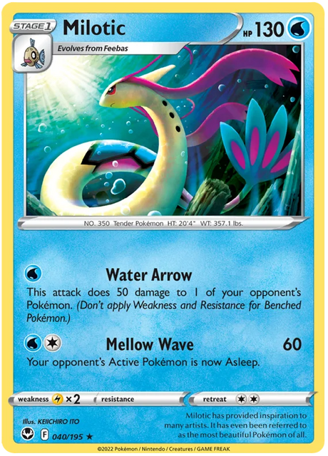 Milotic Silver Tempest Pokemon Single 040/195