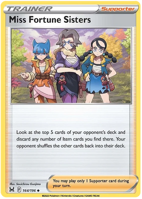 Miss Fortune Sisters Lost Origin Pokemon Single Card 164/196