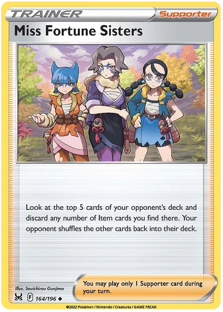 Miss Fortune Sisters Lost Origin Pokemon Single Card 164/196