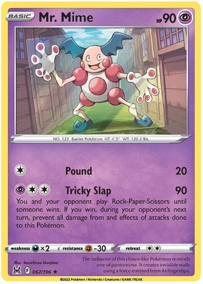 Mr. Mime Lost Origin Pokemon Single Card 067/196
