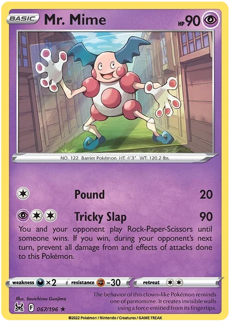 Mr. Mime Lost Origin Pokemon Single Card 067/196