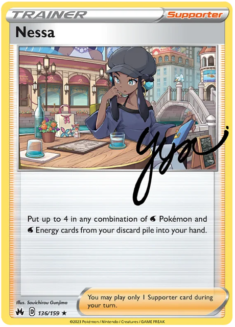 Nessa Crown Zenith Pokemon Card Single
